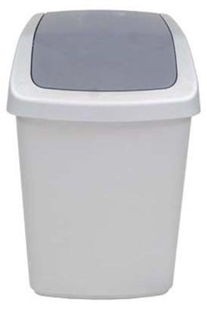 Poubelle 10 L 34.6 X 19.8 X H37.3 Cm Argent-antracite - Image du produit 