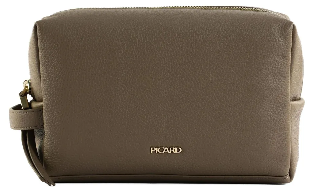 Trousse de Toilette PICARD Java 1 en Cuir - Grand Format Chai Taupe
