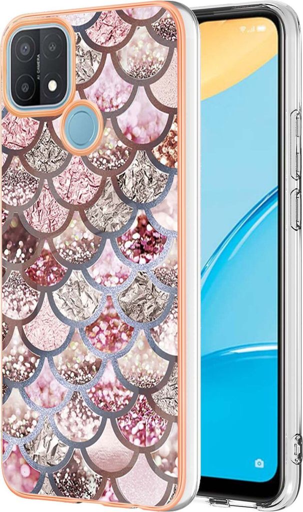 OPPO A15 / A15S Hülle, Muster Handyhülle Anti-Shock Weich TPU Bumper Schutzhülle für OPPO A15 Pink