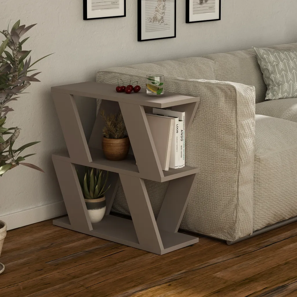 Tavolino Laterale Decortie Lazena 3 Ripiani - Sicuro e Resistente