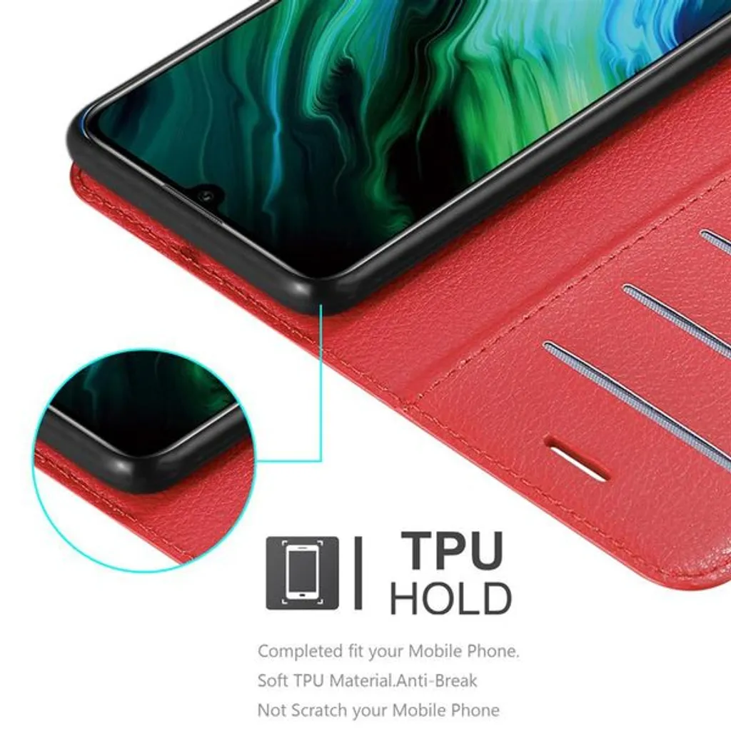 Cadorabo Cover Libro Per Honor 20 LITE: Portafoglio Rossa Con Chiusura Magnetica E Slot Porta Carte - 4