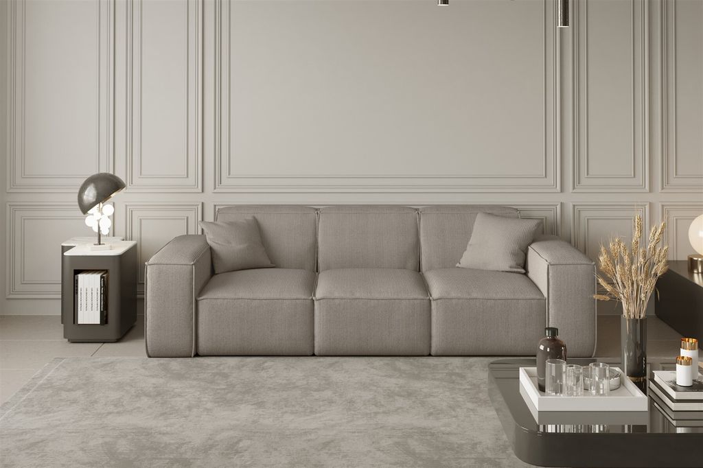 Sofaset Designersofa CELES 3-2-1 in Stoff Scala Beige Produktbild 5