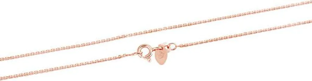 Chaîne en argent doré rose anti-ternissement maille ancre 45cm - 2