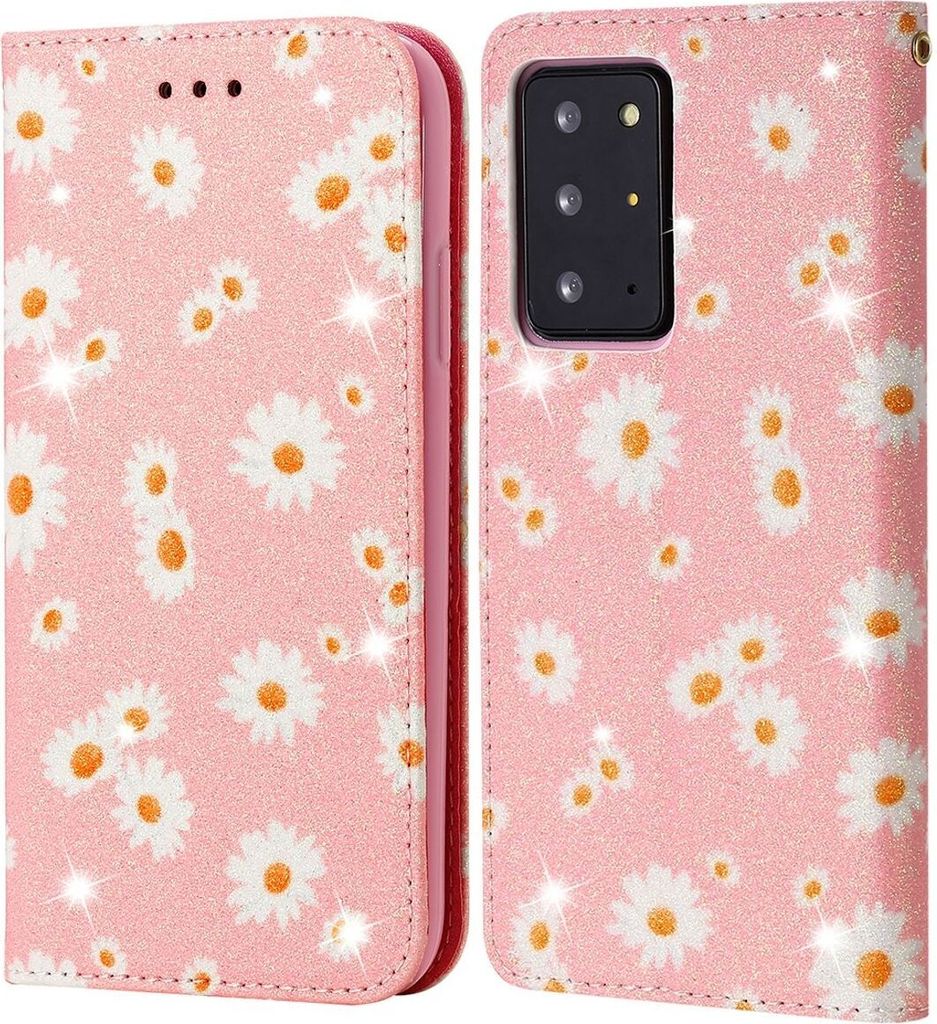 König Design Hülle kompatibel mit Samsung Galaxy Note 20 Ultra Kunstleder Handyhülle - Handy Case Rosa