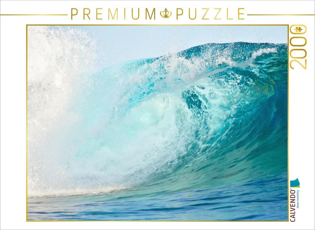 CALVENDO Puzzle Polynesische Surfwelle 2000 Teile Puzzle quer | 2000 Teile Lege-Größe 90x67cm Foto-Puzzle für glückliche Stunden