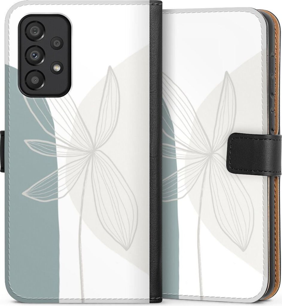 DeinDesign Klapphülle für Samsung Galaxy A33 5G Handytasche Lederhülle Tasche Blume Boho Pastell