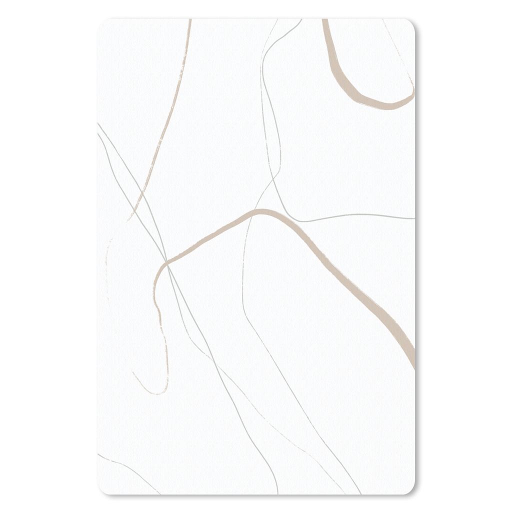 MuchoWow Mauspad Mousepad Abstrakt - Minimalismus - Linienkunst 18x27 cm - Mousepads - Maus Mat - Pad - Mausunterlage