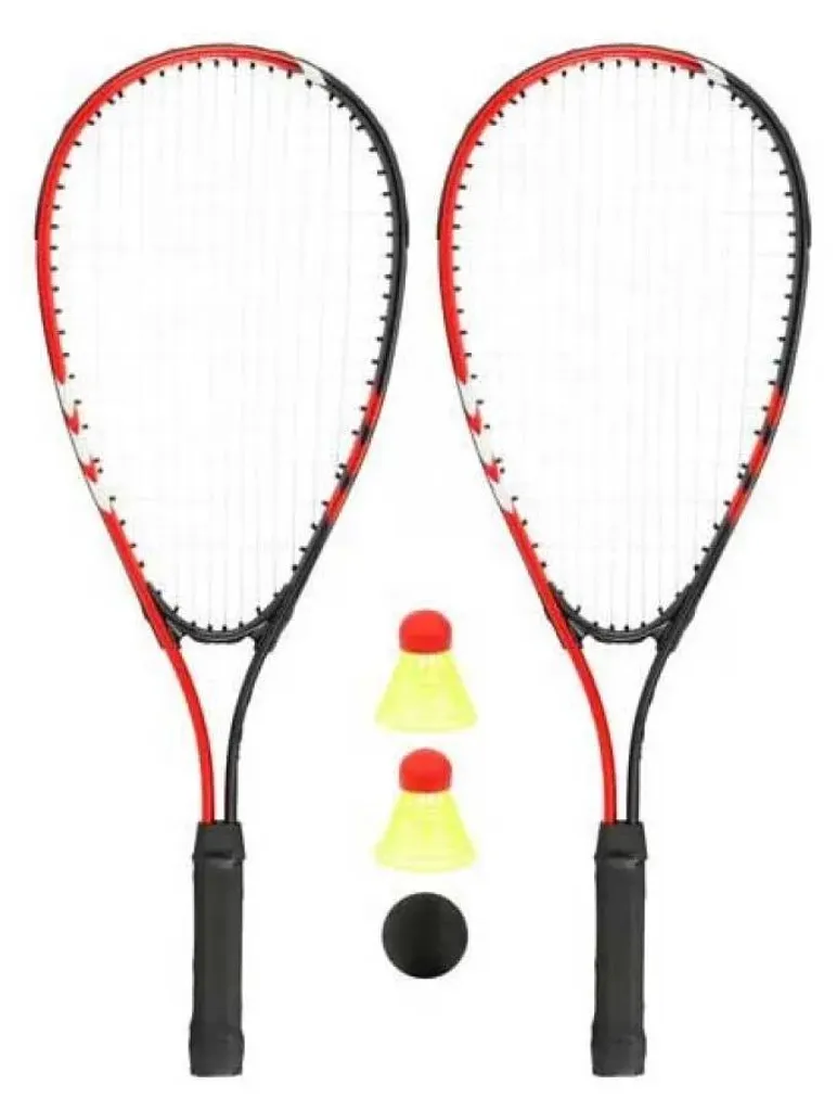 Kit crossminton Avento Gris pour jouer au badminton en extérieur sans vent