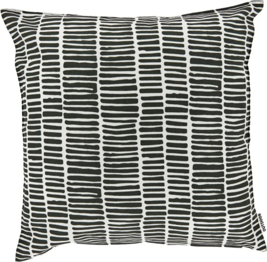 Outdoor Kissen Bliss weiß schwarz 45x45cm