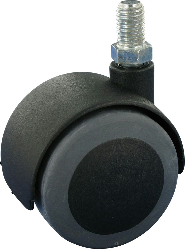 Satz 4x Möbelrolle weiches Rad 2x Ø50 Stift M8X15 Produktbild 