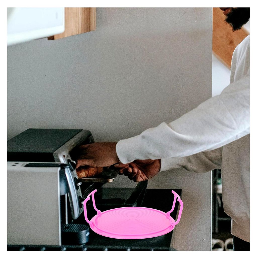 Mehrschichtiges Küchenregal aus PP, hitzebeständig, für Mikrowelle und Dampfgarer, platzsparende Lebensmittelaufbewahrung, 2 Stück (blau, rosa)