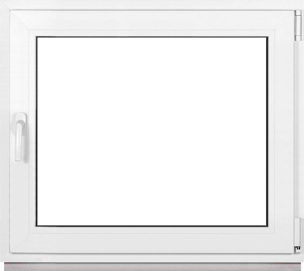 Framex Premium Kunststofffenster Breite x Höhe: (95 x 75 cm) | 7-Kammer-Profil | 80 mm Bautiefe | 50 mm 3-fach Verglasung | Dreh-Kipp | DIN Rechts
