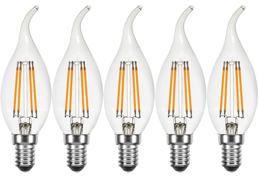 5 x żarówka LED puff candle 4W = 40W E14 przezroczysta Zdjęcie produktu 