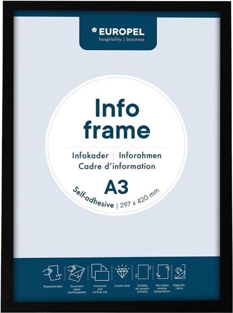 Europel Info-Rahmen / Selbstklebendes Set 2 Stück A3 Produktbild 