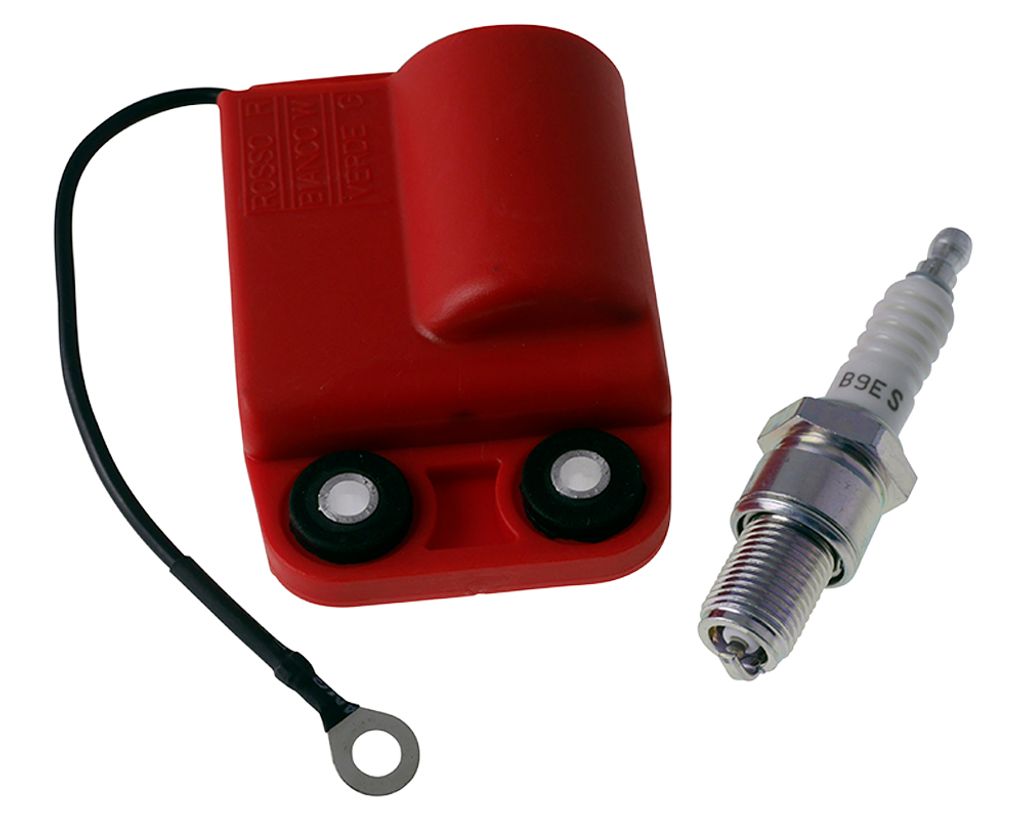 thumbnail image 2 of CDI + Ignition Coil + NGK B9ES Spark Plug Kit For Piaggio NRG, MC2, Sfera, NSL, RST Scooters 2 of 3