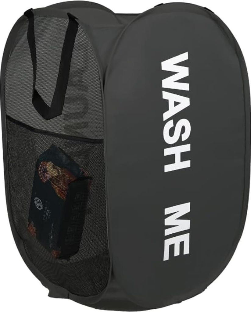 Wäschekorb Faltbar,Klappbarer Wäschekorb,Pop-Up Laundry Baskets für Badezimmer,Schlafzimmer,Waschküche,Kinderzimmer,Hotel & Reisen,Schwarz