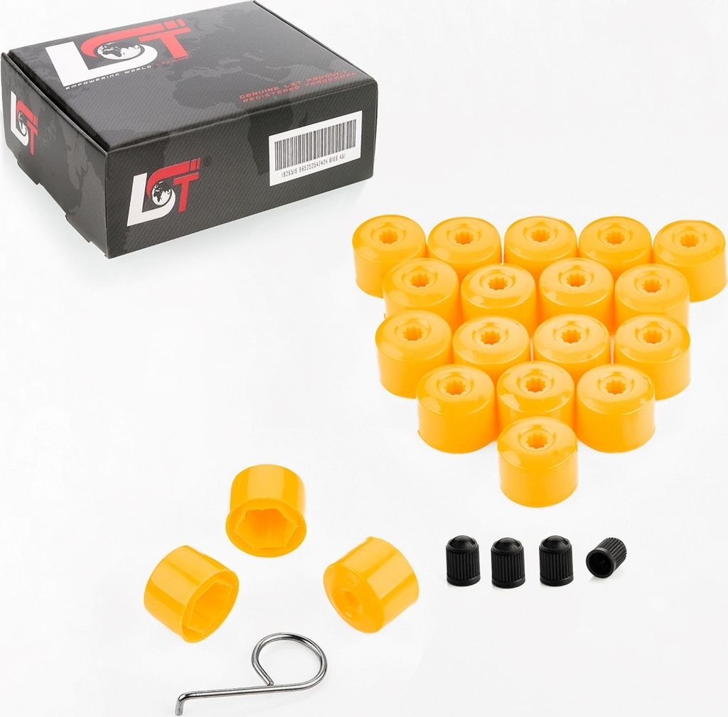 20x Radschrauben Kappen 17mm gelb für ALFA ROMEO FIAT LANCIA SUBARU TOYOTA