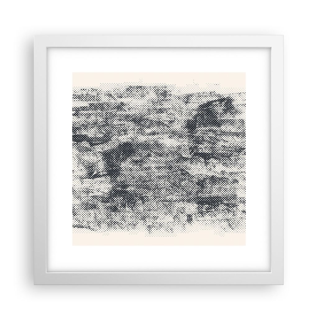 Gerahmtes Poster - Weißer Rahmen - Schwarz Hintergrund Farbe - 30x30 cm - Wand Bild - Wanddeko - Wandbilder - Kunstposter - Wandposter - Bilderrah...