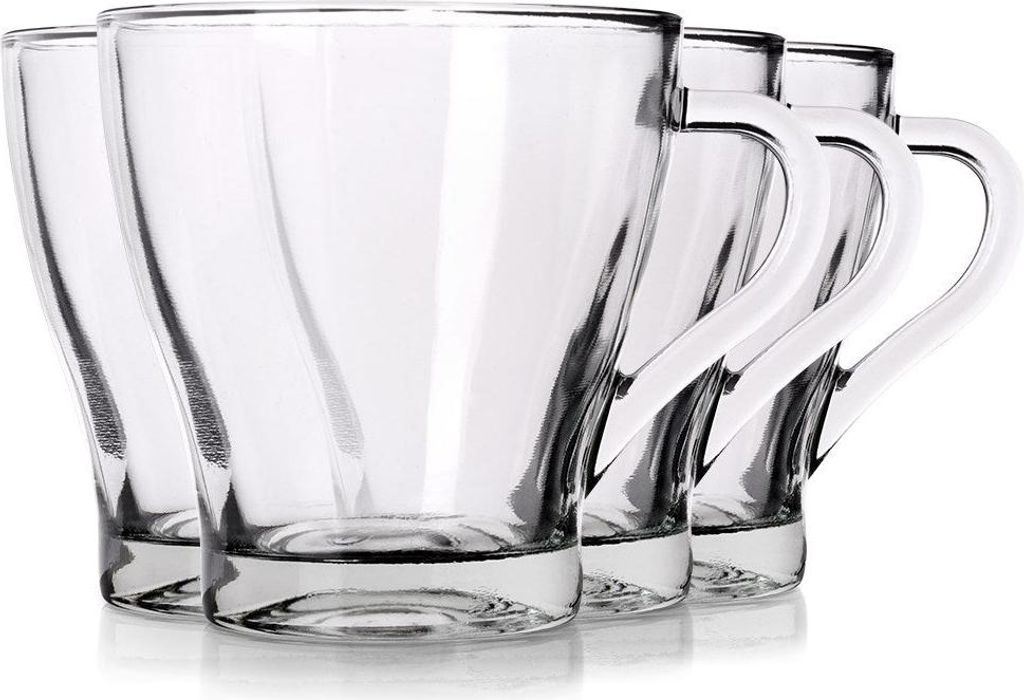 Set di 4 tazze da caffè/tè Excellent Houseware, vetro, Immagine del prodotto 