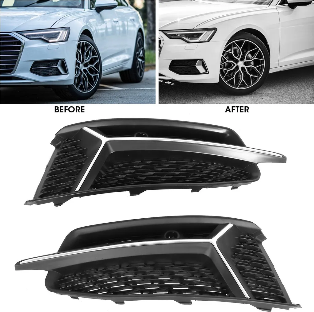 Grille antibrouillard RS6 noire brillante pour Audi A6 C8 2019-2020