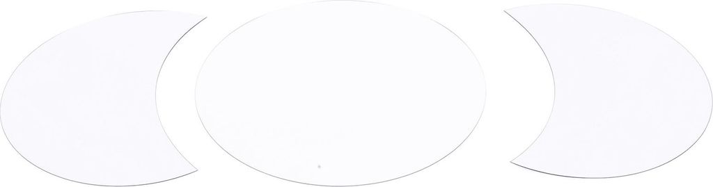 Acryl Spiegel Wandaufkleber Sonne Halbmond Form dekorativen Hintergrund Abziehbild für Home UseSilver