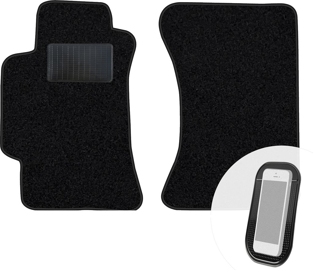 moto-MOLTICO Vorne Fußmatten Auto Velours Autoteppiche Schwarz Automatten Set 2-teilig passend für Subaru XV Levorg 2011-2019