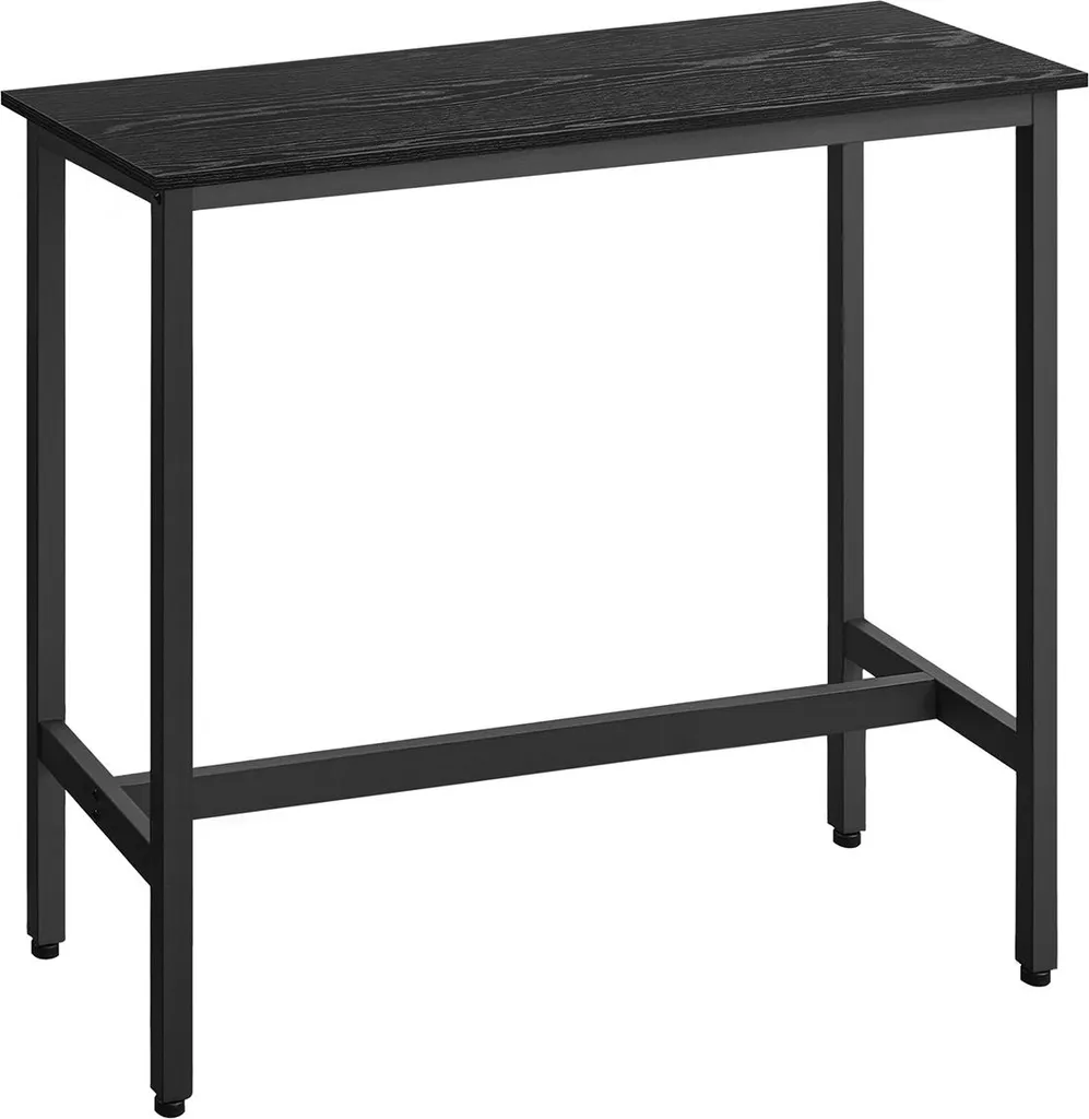 Table mange-debout noire industrielle pour coin repas et petit espace