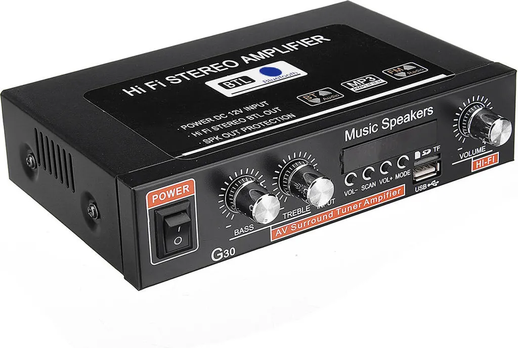 Amplificatore Audio Bluetooth 300W per Karaoke, Casa e Viaggi