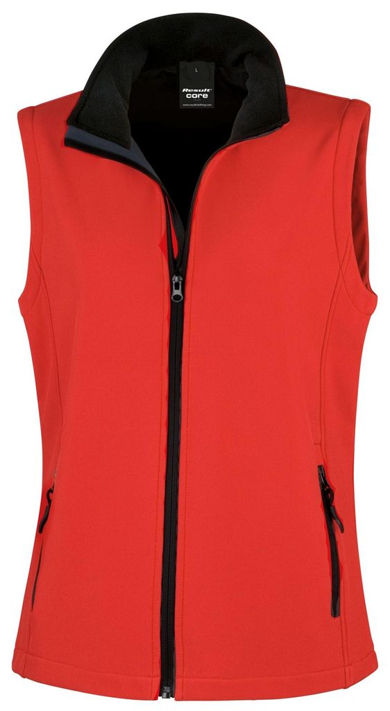 Result - Weste für Damen FK1245 (2XL) (Rot/Schwarz)