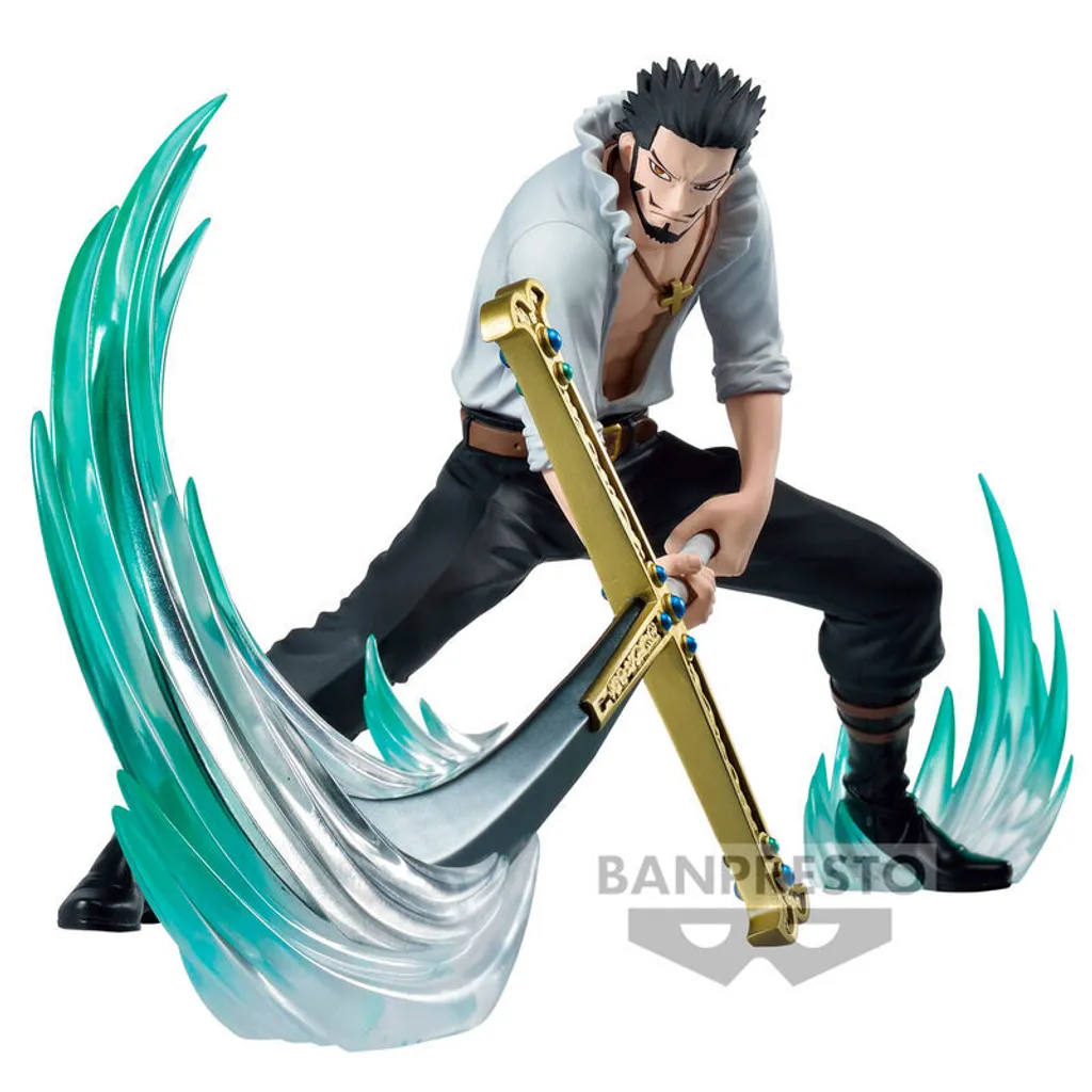 Statue Mihawk One Piece DXF Special figurine détaillée 12cm noire