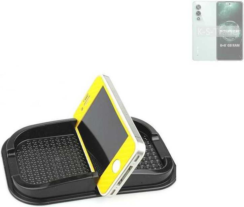 K-S-Trade Auto Anti Rutsch Matte Smartphone-Halter kompatibel mit Lava Storm 5G Haft Pad Armaturenbrett Handy-Halterung Silikon