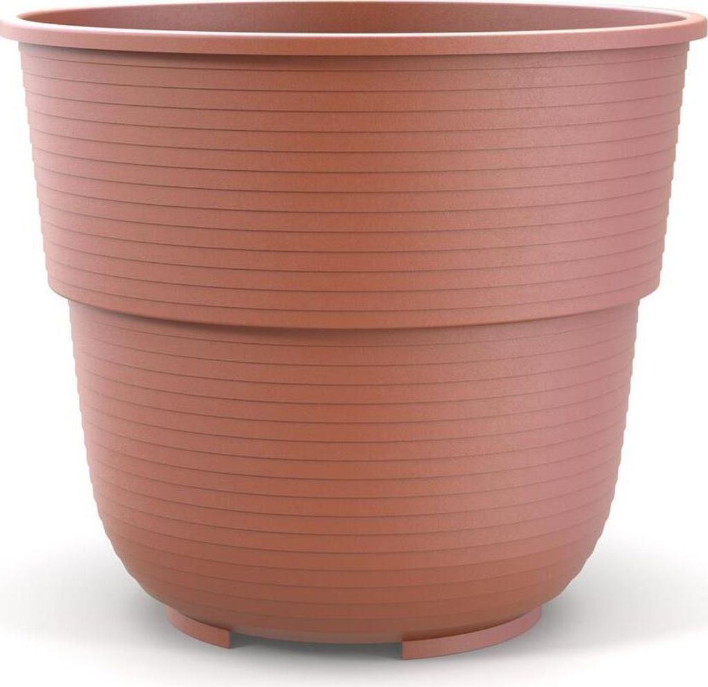 Blumentopf Milano 28 cm Durchmesser Farbe Terrakotta für Garten Balkon Terrasse Pflanztopf Blumentöpfe