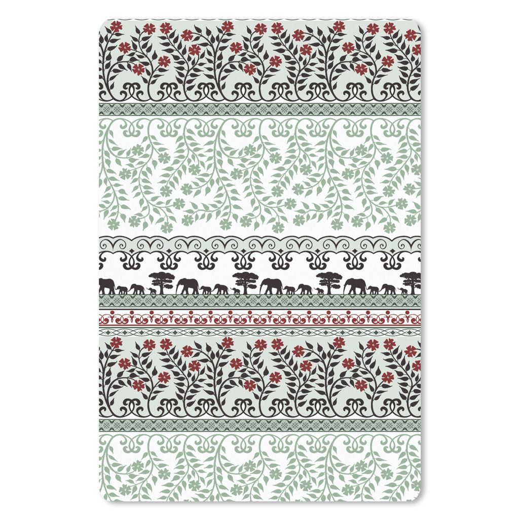 MuchoWow Mauspad Mousepad Pflanzen - Elefant - Muster 40x60 cm - Mousepads - Maus Mat - Pad - Mausunterlage - Schreibtisch Accesoire