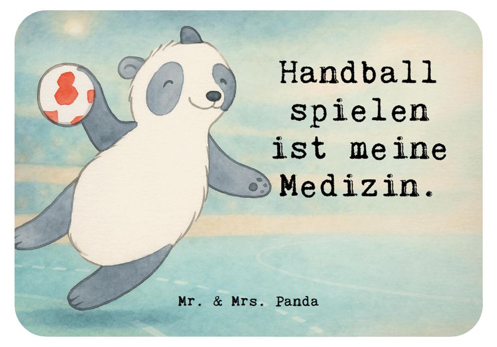 Mr. & Mrs. Panda magnet Panda Handball spielen Design - Weiß - Geschenk, Kühlschrankmagnet, wandmagnet, Pinnwandmagnet, haftmagnet, Club, spruchm...