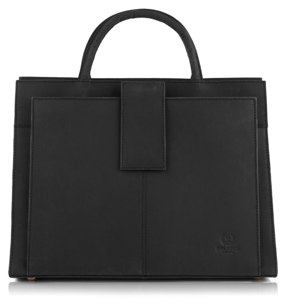 Damen Leder Aktentasche Handtasche und Umhängetasche Paolo Peruzzi T-94-HBL