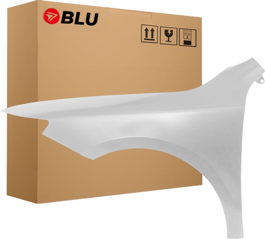 BLU Kotflügel Passend für Skoda Superb II 3T LIFT 9156 Links Silber ReflexSilber | 2013-2015 | Vorderseite Vorne | Lackiert | Einbaufertig