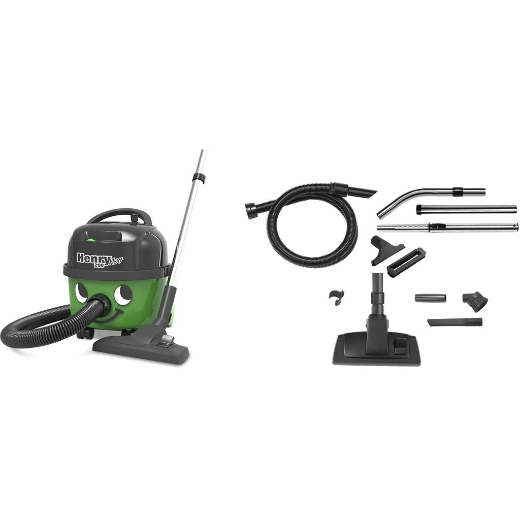 NUMATIC - Staubsauger Henry Next HVN202-11 grün mit Bausatz 620W -9L - HVN20211