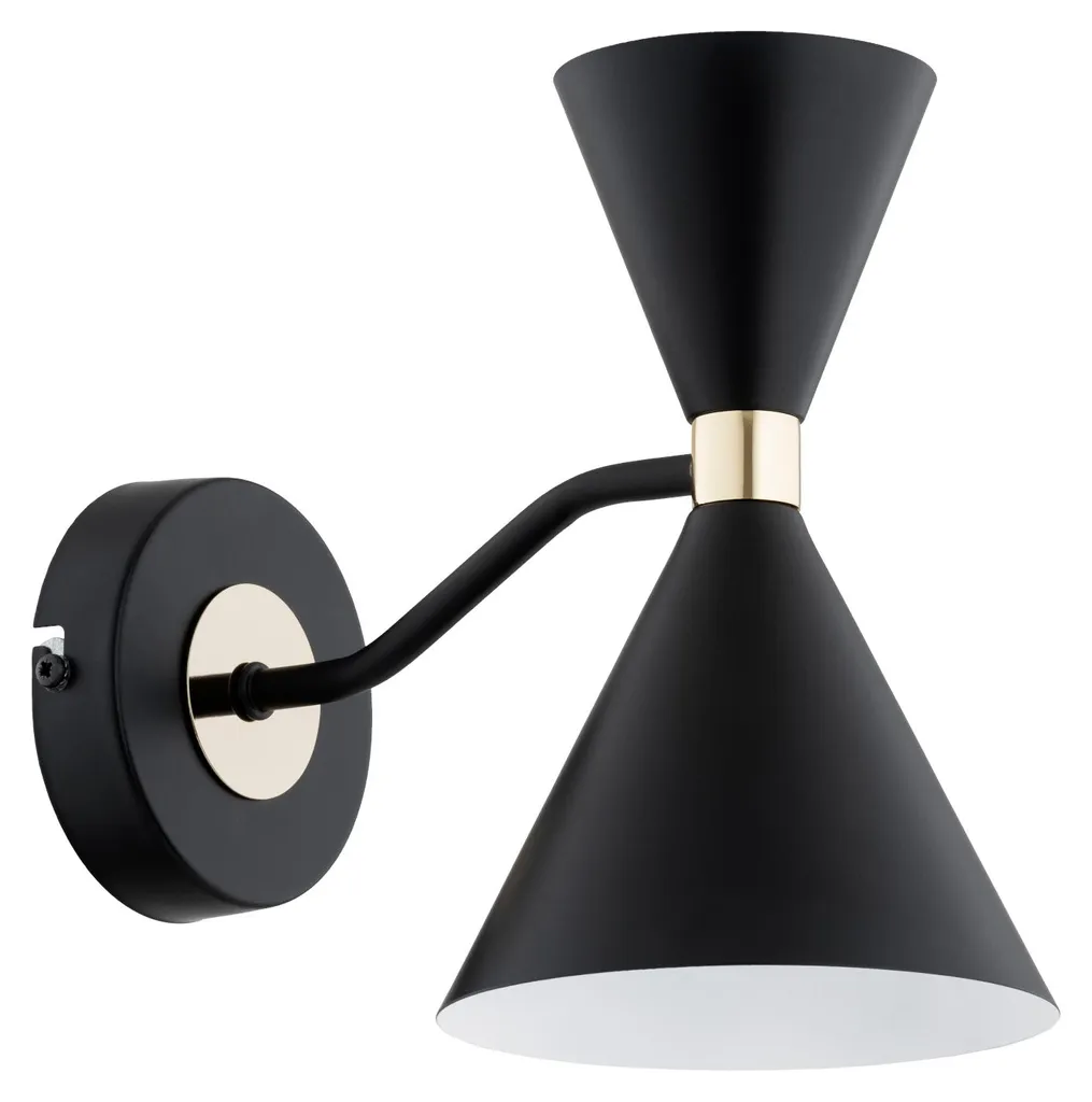 Applique Intérieure 3 Lumières E27 GU10 Métal Noir et Blanc 24cm Alfa
