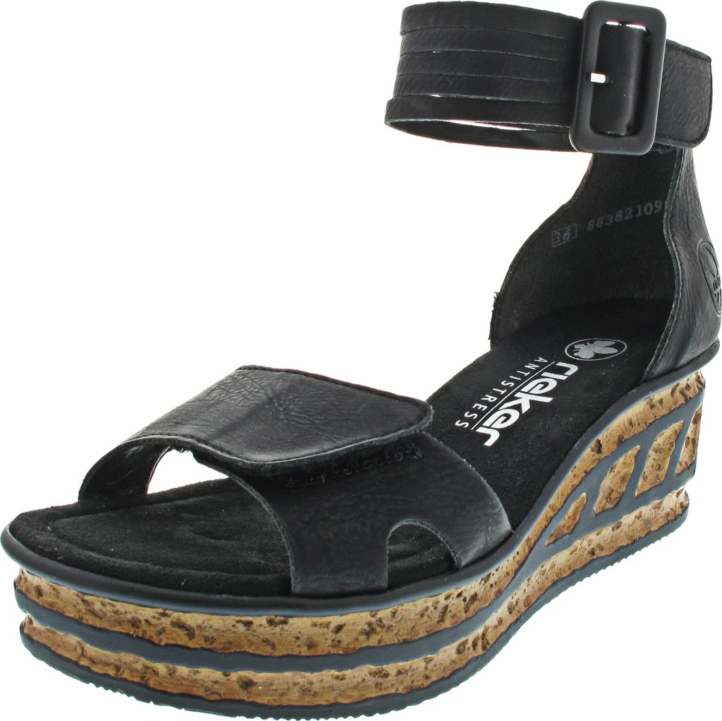 Rieker Damen Keilsandalette schwarz Produktbild 65