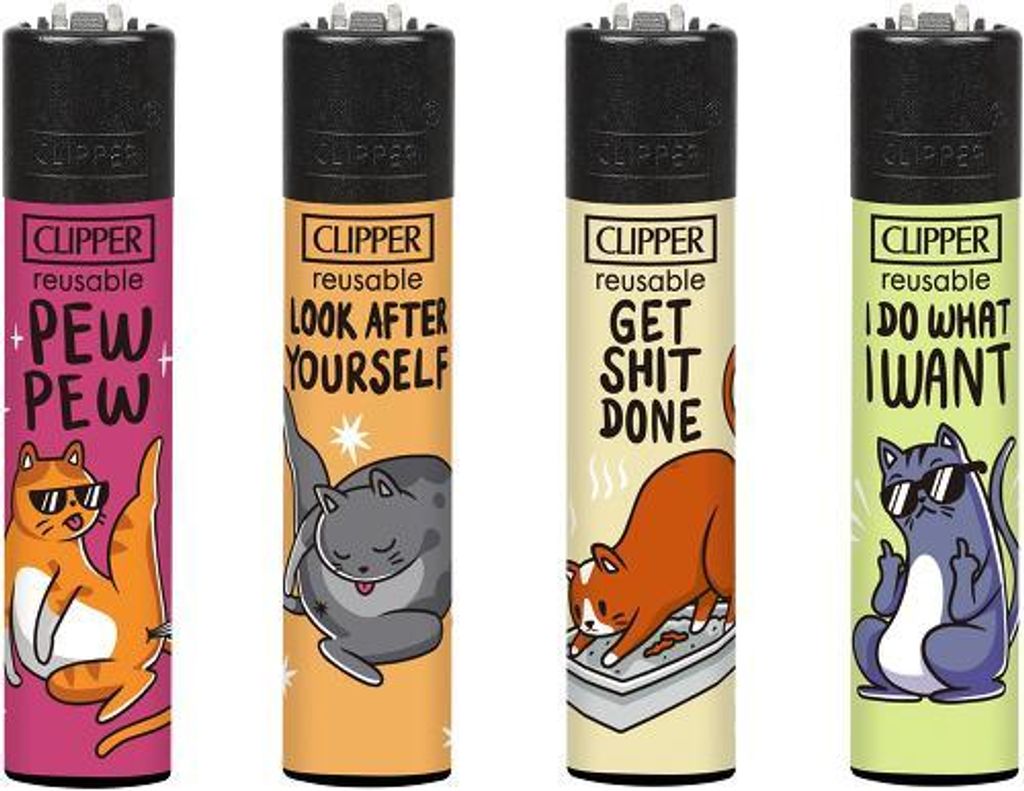 Clipper Feuerzeuge 4er Set: Katzen 3 Produktbild 