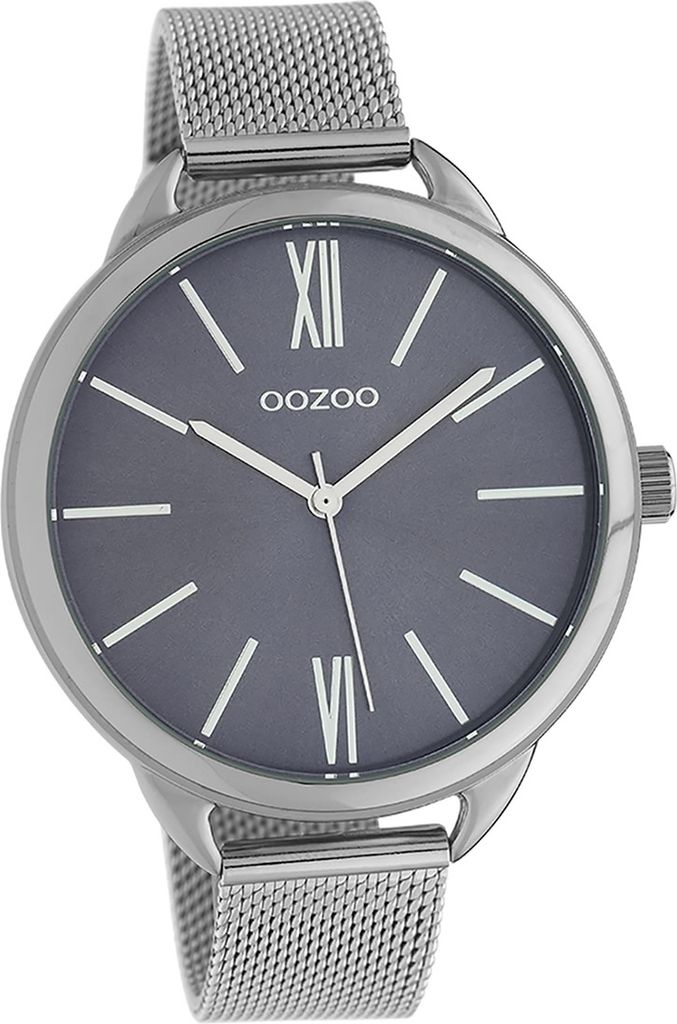 Oozoo Metall Damen-Herren Uhr Analog Quarzuhr Armband silber Timepieces D2UOC10137