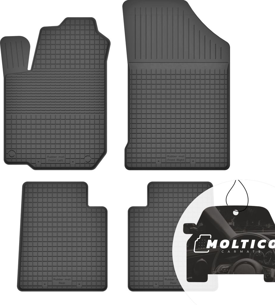 Gummimatten mit Rand Auto Fußmatten Gummi Automatten Passgenau 4-teilig Set - passend für Kia Shuma 1997-2005