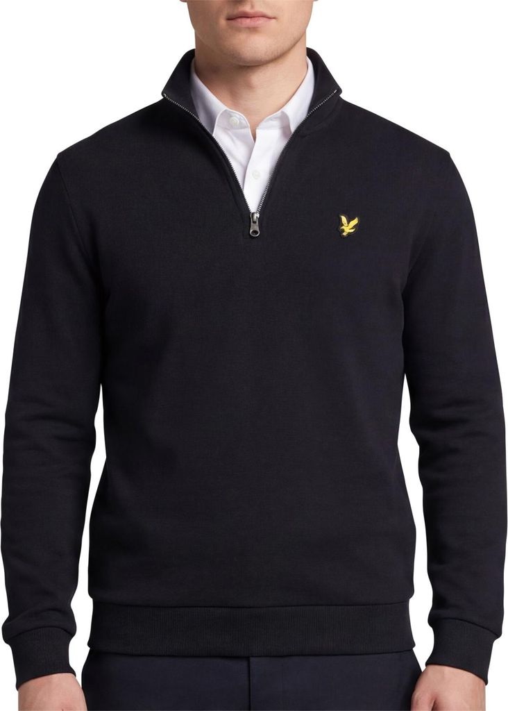 Lyle & Scott Half-Zip-Pullover dunkelblau normale Passform Produktbild 