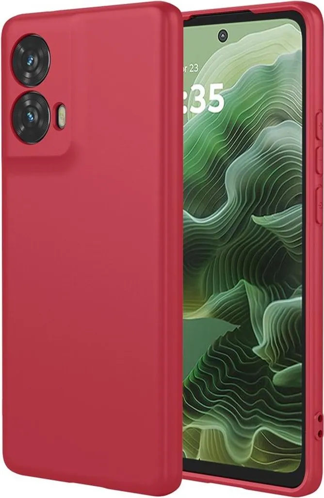 Custodia Motorola Moto G35 Rossa - Cover Silicone Phonesta Soft Silk
