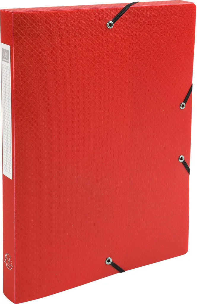 Organiser vos Dossiers A4 avec les 8 Boîtes Exabox Dos 25mm Rouge Opaque