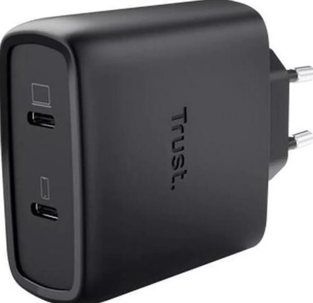Chargeur rapide GaN 65W Trust Maxo double USB-C compact et puissant