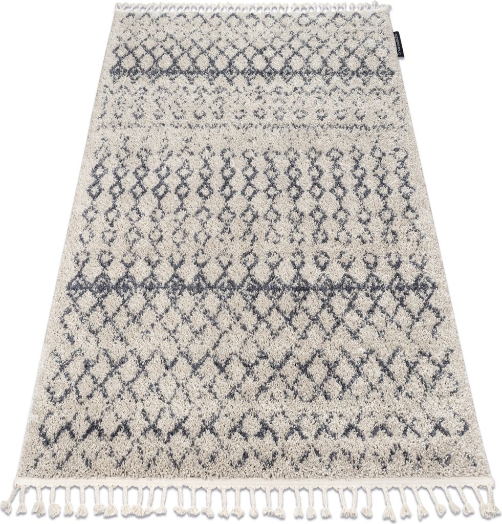 Teppich BERBER AGADIR G0522 sahne / grau Franse berber marokkanisch shaggy zottig beige 120x170 cm