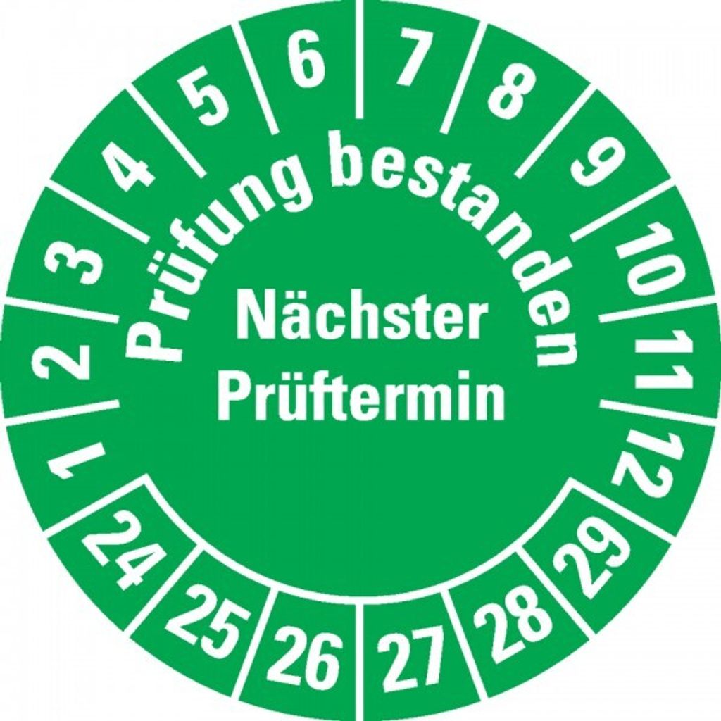 Dreifke Aufkleber I Prüfplakette Prüfung bestanden Nächster Prüftermin 24-29...