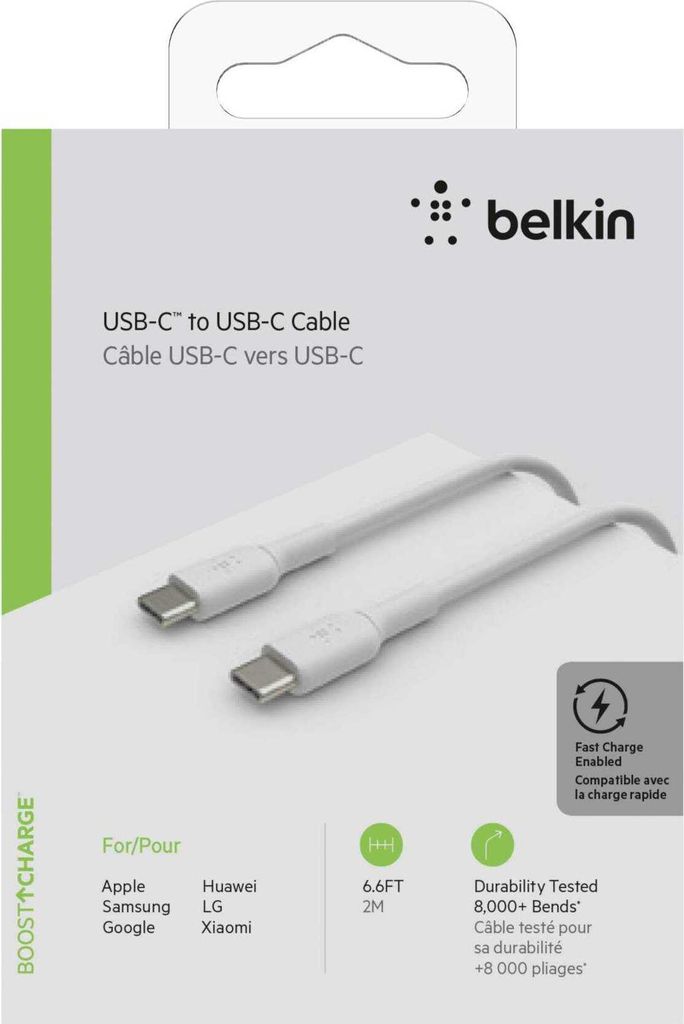 Belkin BOOST CHARGE - Cavo USB - da USB-C (M) a USB-C (M) - Immagine del prodotto 