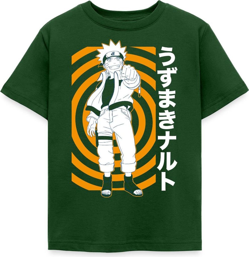 Spreadshirt Naruto Cooles Design Mit Naruto Kinder T-Shirt, 110/116 (5-6 Jahre), Forstgrün